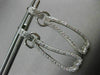 ESTATE .70CT DIAMOND 14KT WHITE GOLD 3D ELONGATED OPEN HEART HANGING EARRINGS