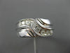 ESTATE WIDE .50CT DIAMOND 14KT WHITE GOLD 3D EIGHT STONE WAVE INFINITY MENS RING
