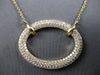 EXTRA LARGE 1.78CT DIAMOND 14KT YELLOW GOLD 3D MULTI ROW OPEN OVAL LOVE NECKLACE
