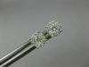 ESTATE .33CT DIAMOND 14KT 2 TONE GOLD ROUND SOLITAIRE HALO CLUSTER STUD EARRINGS