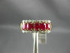 ESTATE 1.30CT DIAMOND & AAA OVAL RUBY 14KT YELLOW GOLD WEDDING ANNIVERSARY RING