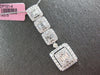 LARGE 2.55CT DIAMOND 18KT WHITE GOLD BAGUETTE ELONGATED SQUARE FLOATING PENDANT