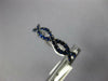 ESTATE 1.15CT AAA SAPPHIRE 18KT WHITE GOLD 3D INFINITY ETERNITY LOVE RING
