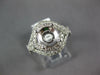 LARGE .67CT DIAMOND 14KT WHITE GOLD 3D 4 PRONG ROUND SEMI MOUNT ENGAGEMENT RING
