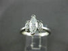 ESTATE 1.08CT MARQUISE DIAMOND 14KT WHITE GOLD 3 STONE ENGAGEMENT RING #22155
