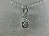 ESTATE .40CT ROUND CUT DIAMOND 18KT WHITE GOLD SOLITAIRE FLOATING PENDANT #6317