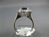 WIDE 2.61CT DIAMOND & AAA SAPPHIRE 14K WHITE GOLD 3D EMERALD CUT ENGAGEMENT RING