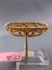 ESTATE LARGE .38CT DIAMOND 14K ROSE GOLD 3D FLOWER FILIGREE RECTANGULAR FUN RING