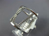 ESTATE LARGE .28CT DIAMOND 18KT WHITE GOLD 3D ROMAN NUMERAL XI FUN RING