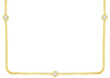 ESTATE .16CT DIAMOND 14KT YELLOW GOLD CLASSIC ROUND BEZEL BY THE YARD NECKLACE