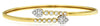 .77CT DIAMOND 14K YELLOW GOLD CLUSTER CRISS CROSS FLEXIBLE SNAKE BANGLE BRACELET