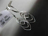 ESTATE LARGE 1.06CT DIAMOND 18KT WHITE GOLD 3D MULTI LEAF HANGING DROP EARRINGS
