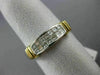 ESTATE .55CT DIAMOND 14K TWO TONE GOLD 2 ROW INVISIBLE PRINCESS ANNIVERSARY RING