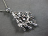 .45CT DIAMOND 14KT WHITE GOLD 3D CHANDELIER FILIGREE FLOWER BY THE YARD NECKLACE