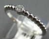 .06CT DIAMOND 14K WHITE GOLD CLASSIC SOLITAIRE FILIGREE MILGRAIN BEADED FUN RING