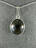 ESTATE 4.0CT AAA SMOKEY TOPAZ 14KT WHITE GOLD 3D CLASSIC BEZEL OVAL PENDANT