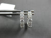 1.02CT DIAMOND 18KT WHITE GOLD 3D 3 STONE PAST PRESENT FUTURE LEVERBACK EARRINGS