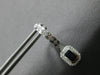 1.06CT DIAMOND & AAA SAPPHIRE 14K WHITE GOLD 3D CLASSIC HUGGIE HANGING EARRINGS