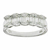 ESTATE WIDE .74CT DIAMOND 18KT WHITE GOLD 3D INVISIBLE WEDDING ANNIVERSARY RING