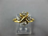 ESTATE .18CT DIAMOND 18KT TWO TONE GOLD 3D TIFFANY & CO FLOWER X LOVE RING