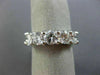 ESTATE WIDE 2.17CT DIAMOND 14KT WHITE GOLD SEMI ETERNITY WEDDING RING BAND #2800