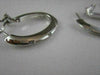 ESTATE .65CT DIAMOND 14KT WHITE GOLD 3D OVAL ETOILE CLIP ON HOOP EARRINGS