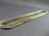 ESTATE 14KT W&Y GOLD MULTI STRANDED NECKLACE W/ LOBSTER LOCK ITALY BEAUTIFUL 776