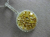 ESTATE LARGE 2.13CT WHITE & FANCY YELLOW DIAMOND 18KT 2 TONE GOLD ROUND PENDANT