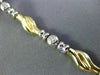 ESTATE .55CT DIAMOND 14KT WHITE YELLOW GOLD 3D CLASSIC BEZEL BRACELET #21829
