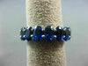 ESTATE LARGE 12.45CT AAA OVAL SAPPHIRE 14K WHITE GOLD ETERNITY ANNIVERSARY RING