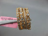 ESTATE WIDE .62CT DIAMOND 18KT ROSE GOLD 3D FILIGREE STACKABLE FUN RING