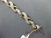 ESTATE WIDE 2.0CT DIAMOND 14KT YELLOW GOLD ROUND & BAGUETTE LOVE TENNIS BRACELET