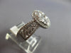 LARGE 1.96CT DIAMOND 18KT WHITE GOLD ROUND INVISIBLE OVAL HALO ENGAGEMENT RING