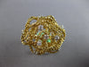 ESTATE LARGE .23CT DIAMOND 18KT YELLOW GOLD 3D CLASSIC ETOILE FLOWER ROSE RING