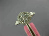 ESTATE .86CT DIAMOND 18KT WHITE GOLD 3D ROUND & PRINCESS FLOWER HALO LOVE RING