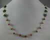 ANTIQUE LONG AAA HEMATITE & RUBY 18KT YELLOW GOLD 3D SHOOTING STAR FUN NECKLACE