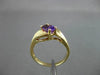 ESTATE WIDE 1.0CT AAA AMETHYST 14KT YELLOW GOLD SOLITAIRE COCKTAIL RING #22646