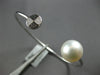 .12CT WHITE & BLACK DIAMOND & SOUTH SEA PEARL 18K WHITE GOLD PIE BANGLE BRACELET