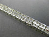 ESTATE WIDE 4.80CT DIAMOND 14KT WHITE GOLD 3D TWO ROW CHANNEL TENNIS BRACELET