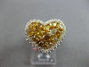 LARGE 2.43CT WHITE & MULTI COLOR DIAMOND 18KT 2 TONE GOLD MULTI SHAPE HEART RING