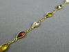 ESTATE 5.0CT AAA MULTI COLOR SAPPHIRE 14KT YELLOW GOLD MARQUISE SHAPE BRACELET