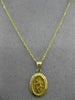 ESTATE 14K YELLOW GOLD OVAL SAINT CHRISTOPHER PROTECT US FLOATING PENDANT #24992