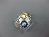 .51CT DIAMOND & AAA BLUE & YELLOW SAPPHIRE 18KT WHITE GOLD 3D FUN OLYMPIC RING