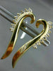 ESTATE .32CT DIAMOND 14KT YELLOW GOLD 3D CLASSIC SEA HORSE STUD EARRINGS #16772