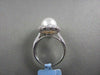 ESTATE 18KT WHITE GOLD AAA 11MM NATURAL SOUTH SEA PEARL & DIAMOND RING BEAUTIFUL