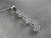 ESTATE .75CT DIAMOND 14KT WHITE GOLD CLASSIC PAST PRESENT FUTURE PENDANT #19063