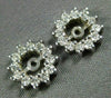 ESTATE .60CT ROUND DIAMOND 14KT WHITE GOLD 3D CLASSIC JACKET EARRINGS #21135