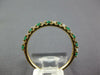 .46CT DIAMOND & AAA EMERALD 14KT YELLOW GOLD 2MM SEMI ETERNITY ANNIVERSARY RING