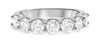 ESTATE LARGE 2.0CT DIAMOND 14K WHITE GOLD 7 STONE SEMI ETERNITY ANNIVERSARY RING