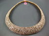 GIA EXTRA LARGE 55.46CT PINK DIAMOND 18K YELLOW GOLD 3D ETERNITY TENNIS NECKLACE